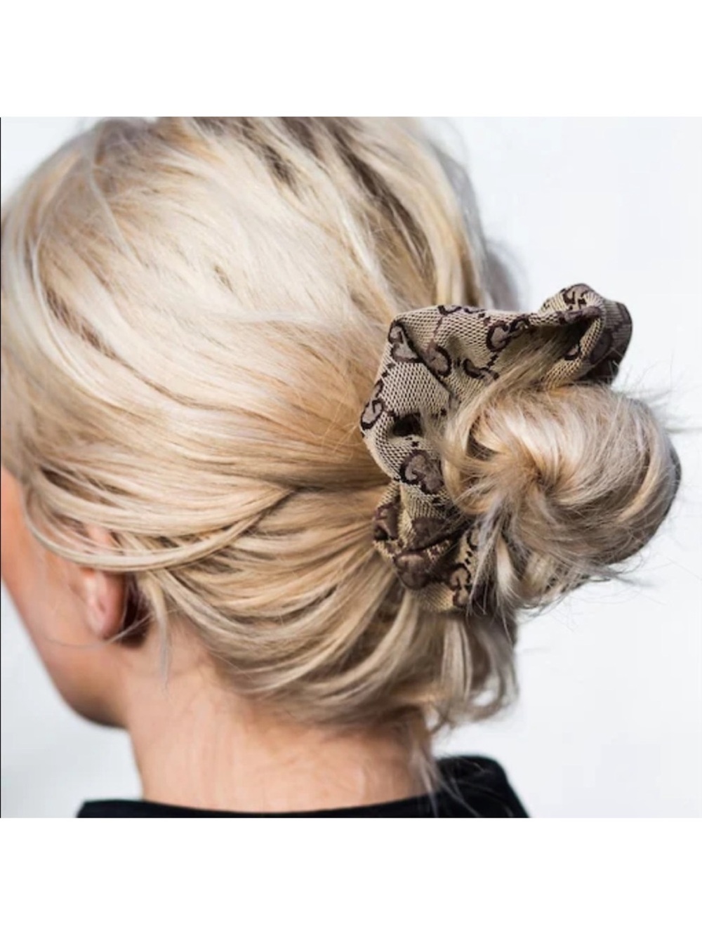 GG Monogram Luxury Hair Scrunchie 🤎 - Picture 4 of 5